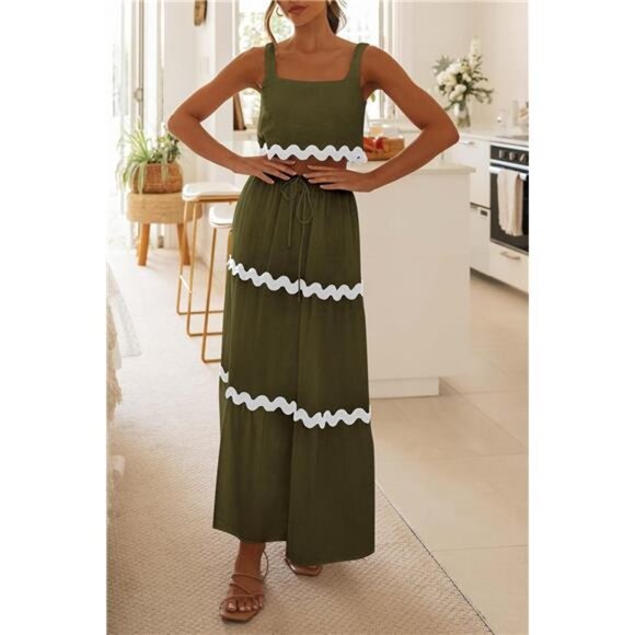 NEW Women's 2-Piece Summer Beach Outfit – Sleeveless Cropped - Picture 5 of 6